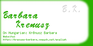 barbara krenusz business card
